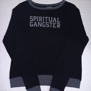 SPIRITUAL GANGSTER COTTON BLEND LONG-SLEEVE TOP